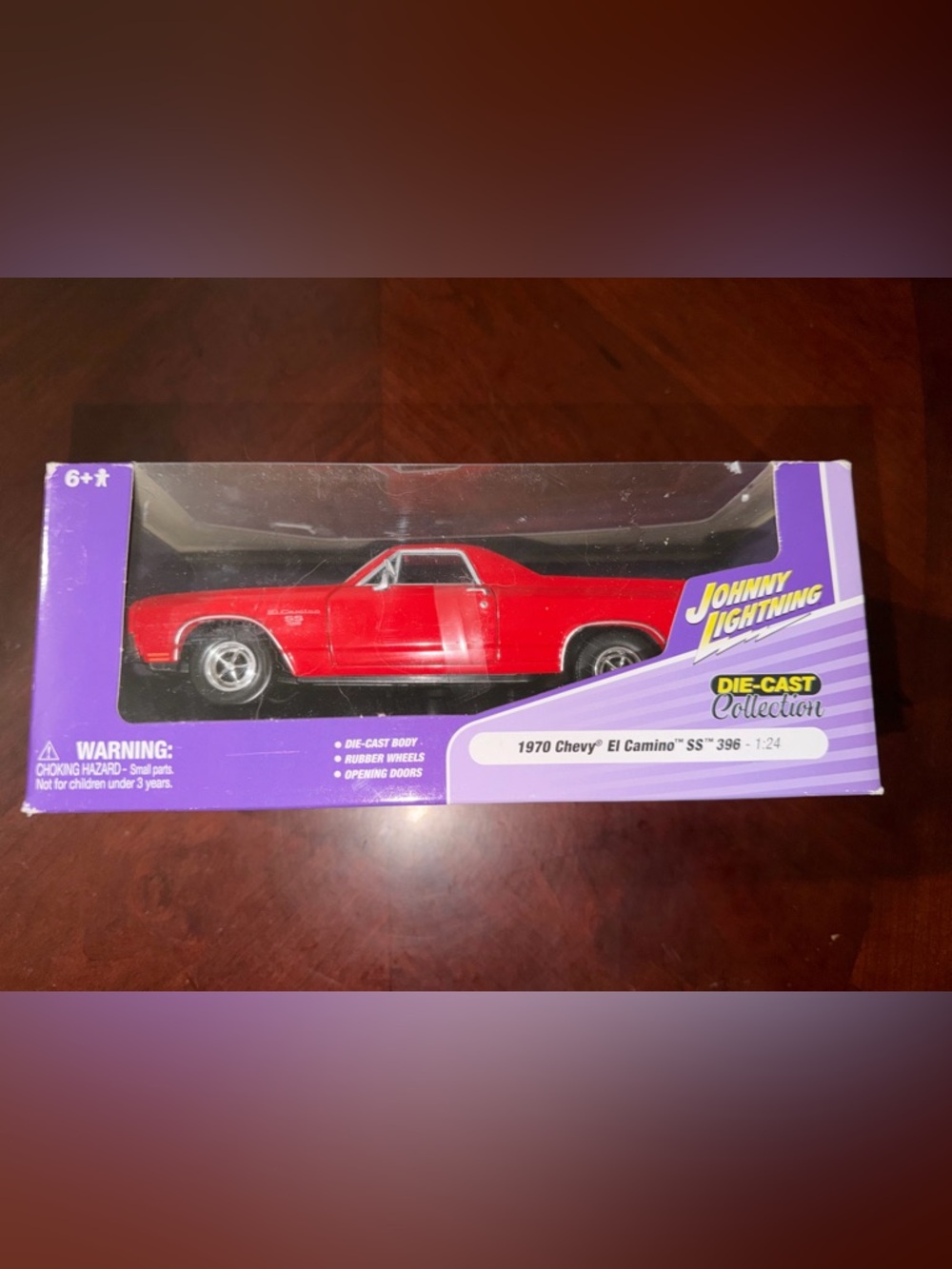 Johnny Lightning 1970 Chevy El Camino SS 396 Diecast 1:24 Red NIB